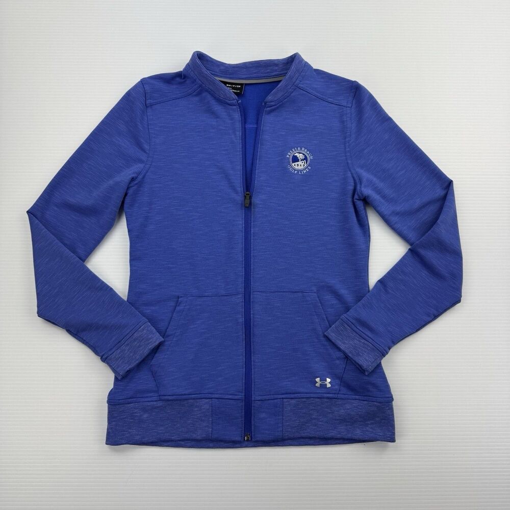 Under Armour ColdGear Pebble Beach Golf Links Zip Jacket Women Small Blue Purple